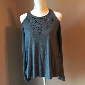 Hollister Cold Shoulder Longsleeve Top